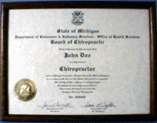 State of Michigan Wall Certificates Products